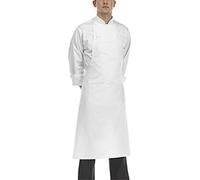 EGOCHEF Grembiule con pettorina e tascone 100% cotone (WHITE)