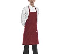 EGOCHEF Grembiule con pettorina e tascone 100% cotone (WINE)