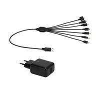EgoGear - Cavi di ricarica SCH7 in 1 Retrogaming 7 con caricatore rapido Euro USB per console, controller, dispositivi mobili e tablet
