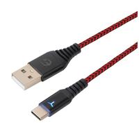 EgoGear - Cavo di ricarica intrecciato USB-C 3m SCH10 bianco e blu per PS5, Xbox Series X|S, Switch, Switch Lite e Switch OLED (rosso)