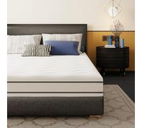 EGOHOME Materasso 90 x 200 cm, altezza 16 cm, durezza H2/H3, materasso in schiuma fredda a 7 zone, con memory foam, certificato Öko-TEX, materasso reversibile che protegge la schiena - Rivestimento