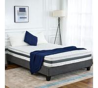 EGOHOME Materasso a molle insacchettate, 90 x 200 cm, altezza 23 cm, a 7 zone, con schiuma confortevole e rivestimento in microfibra, durezza H3, 90 x 200 cm, certificato Öko-TEX, per bambini e