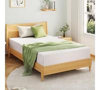 EGOHOME Materasso Queen da 25,4 cm, in memory foam, con gel rinfrescante al tè verde, allevia la pressione con supporto medio, certificato CertiPUR-US, 203 x 152 cm, bianco