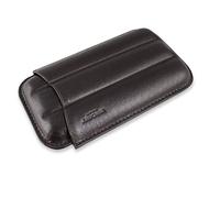 EGOIST - Moulded Robusto Cigarette Case I Portasigari Sagomato I Vera Pelle I Capacità 3 Sigari Robusti I Scomparti Ampi I Alta Qualità - Marrone