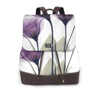 EgoMed Fiori di lavanda viola della speranza,Zaino da donna, impermeabile, leggero, in pelle PU, alla moda, da viaggio