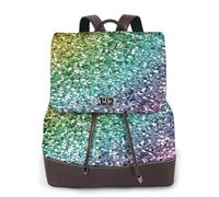 EgoMed Glitter arcobaleno di lusso,Zaino da donna, impermeabile, leggero, in pelle PU, alla moda, da viaggio