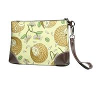 EgoMed Pangolini e margherite,Borsa da polso in pelle PU, pochette da donna con cerniera, portafoglio e cinturino da polso