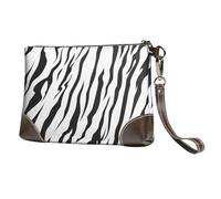 EgoMed Texture della tigre del Bengala,Borsa da polso in pelle PU, pochette da donna con cerniera, portafoglio e cinturino da polso