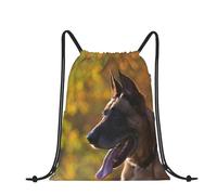 EgoMed Zaino con coulisse, Zaino con corde Borsa sportiva Cinch Sackpack Borsa con corde Borsa da palestra, Malinois