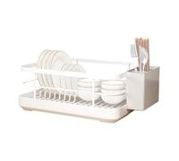 Égouttoir À Vaisselle - Égouttoir En Acier Inoxydable Avec Porte-Couverts | Organizzatore De Cuisine Compact Pour Évier Ou Plan De Travail | De Séchage Gain De Place Pour Assiettes Et Ustensiles