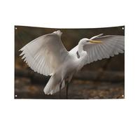 Egret Spreads Its Wings Bandiera 119,4 x 177,8 cm No Fade Welcome Flag Garden Yard House Bandiere decorative Garden Yard Sign Indoor Outdoor Banner Party Home Decor