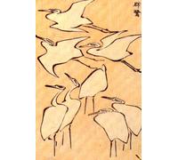 Egrets from Quick Lessons in Simplified Drawing - Katsushika Hokusai - Notebook: 120 Lined Pages 6" x 9" Journal Diary Notepad