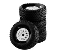 EGRMZ 4pcs 138 mm 1/7 in scala Desert Short Course Pneys con ruota da 17 mm HesEx compatibile con Mojave UDR Yikong Df7 FS Off Road Buggy RC Vehicles(White 4pcs)