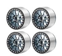 EGRMZ 4pcs 2. Corchi a ruota a raggio in metallo da 2 pollici in metallo compatibili con 1 10 modelli Crawler RC a 10 scala come TRX6 90046 RR10 Wraith e veicoli simili(GRAY)