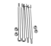 EGRMZ 4pcs in acciaio 4x56 mm per pin a cerniera filettata A-braccio 70510 con dado M3 compatibile con 1 5 Scala x Maxx Rc Accessori per parti auto
