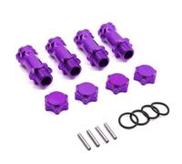 EGRMZ 4pcs M17 17mm M37 37 mm Ruota estensione HOUL Adattatore da 12 mm Combinatore con cappuccio antipolvere per 1 parti di auto RC a 8 scala compatibili con vari modelli RC(Purple)