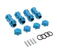 EGRMZ 4pcs M17 17mm M37 37 mm Ruota estensione HOUL Adattatore da 12 mm Combinatore con cappuccio antipolvere per 1 parti di auto RC a 8 scala compatibili con vari modelli RC(Blue)