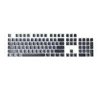 EGRMZ A130 KeyCaps Black Pudding 104 Standard DoubleShot PBT Set Chiave TRASCIALE Chiaro Compatibile con tastiere meccaniche(Black)