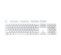 EGRMZ A130 KeyCaps Black Pudding 104 Standard DoubleShot PBT Set Chiave TRASCIALE Chiaro Compatibile con tastiere meccaniche(White)