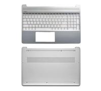EGRMZ Copertina Posteriore LCD Compatibile Bezel PALMREST Custodia Inferiore con Cerniera della Tastiera per 15s FQ 15S FR 15S EQ 15 EF 15 15 Modelli DY TPN Q222 Q230 in Argento(CD Cover)