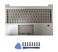 EGRMZ Palmrest Anteriore del Coperchio Posteriore del Laptop per Laptop sostitutivo e Custodia in Basso compatibili con 15 15-EG 15-EG0010TX TPN-Q245 Serie M08899-001 M08901-001(NOKEYBOARDWITHFINGER)