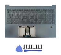 EGRMZ Palmrest Anteriore del Coperchio Posteriore del Laptop per Laptop sostitutivo e Custodia in Basso compatibili con 15 15-EG 15-EG0010TX TPN-Q245 Serie M08899-001 M08901-001(BLUEWITHKEYBOARDFING)