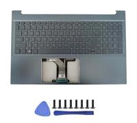 EGRMZ Palmrest Anteriore del Coperchio Posteriore del Laptop per Laptop sostitutivo e Custodia in Basso compatibili con 15 15-EG 15-EG0010TX TPN-Q245 Serie M08899-001 M08901-001(BLUENOKEYBOARDNOFING)