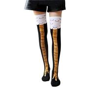 EGSDMNVSQ Calzini Calzini Unisex Calzini con Motivo a Piedi di Gallina Divertenti pazzi Calze da Donna