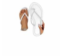 EGSDMNVSQ Infradito Sandali Da Donna Separatore Delle Dita Sandali con Strass Glitter Pantofole da Spiaggia Scarpe Estive All'aperto Eleganti e Comode