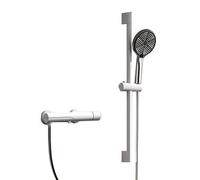 EGSO miscelatore doccia a Muro Rubinetti Pieghevole nascosto, Rubinetto vasca da bagno con doccetta 3 funzioniin Ottone con 1.5 m Flessibile, miscelatore per doccia per bagno (Bianco)