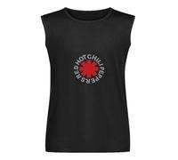 eGTED Red Hot Chili Pepper Vest Tank T-Shirt Cotton Men Black Sleeveless Tee S
