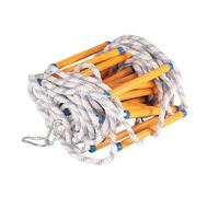 EGTink Scala di corde 25 m, scala di soccorso fuoco con 2 gancio, ignifugo e resistente, carico 200 kg per adulti e bambini