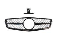 EGUIAS Griglia Radiatore Griglia Auto Ventilazione Griglia paraurti Anteriore Adatta per Mercedes Benz Classe C W204 2007-2014 C180 C200 C250 C300 AMG GT Diamond Style(AM Glossy Black)