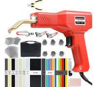 EGUIAS Kit Riparazione Paraurti Auto 200-220W Graffette a Caldo, saldatrice per plastica 3 in 1 Pistola per Saldatura Riparazione paraurti Auto Fissaggio superfici in plastica(220W Style 1)