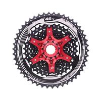 EGUIAS Ruota Libera pignone per Bicicletta Adatto per Cassetta SunRace CSMS3/CSMX3 a Rapporto Largo 11-46T/11-51T, Ruota Libera per Bici MTB a 10 velocità, per mozzo HG(11-46T Black)