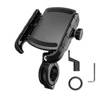 EGUIAS Supporto per Telefono per Moto Blocco e Rilascio Supporto per Staffa per Manubrio per Bicicletta per Moto per Supporto per retrovisore da 5,4-7,2 Pollici(M8S Black)