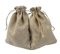 Egurs Sacchetti Iuta Grandi 10 pz 30x40cm Sacchi di Juta Sacchetto Regalo Borsa in Juta per Gioielleria, Bomboniere, Feste, Festival, Halloween, Natale