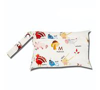 Egurs Wetbag - Borsa per pannolini impermeabile riutilizzabile, Zoo+lettere, S=22*15cm