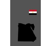 Egypt Country Map and Flag Design Notebook: Gray Color Background