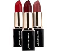 EGYPT-WONDER® Day+Night Lipstick Set - 3 rossetti in ciliegia, Mulberry & Champagne - Vegano, nutriente e colori intensi, senza microplastica, texture cremosa - Made in Germany