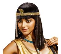 Egyptian Costume Wig - Sl lack Hair Crown Accessory, Insp