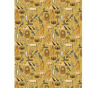Egyptian Icons Themed Composition Notebook - 8.5 x 11 College Ruled Lined Journal with Ancient Egypt Pattern with Pyramids, Pharaoh Mask, Nefertiti ... for Students, Teachers, and History Lovers