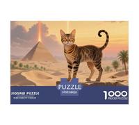 Egyptian Mau 1000 Pezzi Puzzle Pet Cat Per Famiglie Dettagli Nitidi Collection Sfida Mentale Relax 38x26cm/1000pcs