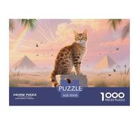 Egyptian Mau 1000 Pezzi Puzzle Pet Cat Per Famiglie Dettagli Nitidi Multicolore Sfida Mentale Relax 70x50cm/1000pcs