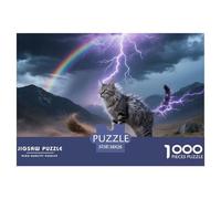 Egyptian Mau 1000Pezzi Puzzle Immagine Dipinta Pet Cat Intrattenimento Creativo Idea Regalo Uomo E Donna A Partire Dai 12 Anni38x26cm/1000pcs