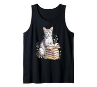 Egyptian Mau Cat Bookworm Flowers Book Reading Books Canotta