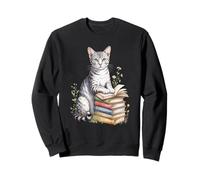 Egyptian Mau Cat Bookworm Flowers Book Reading Books Felpa