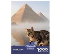 Egyptian Mau Puzzle 1000 Pezzi Pet Cat - Cartone Friendly, Relax E Concentrazione, Poster Incluso - 38x26cm/1000pcs