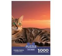 Egyptian Mau Puzzle 1000 Pezzi Pet Cat - Design Rilassante E Dettaglio Artistico, Poster E Box Regalo - 38x26cm/1000pcs