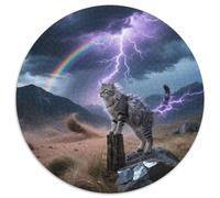 Egyptian Mau Puzzle A Forma Rotonda Compleanno Regali Puzzle Grande Adulti Pet Cat Puzzle 1000 Pezzi Ecofriendly Per Adulti Puzzle Creativo1000pcs (67.5x67.5cm)